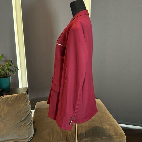 Men’s Slim Fitting Suit Jacket Blazer Two Button Notched Lapels Size 42 - Picture 5 of 11